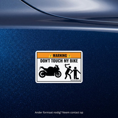 3x Don't Touch My Sportbike Stickers – detail van het ontwerp