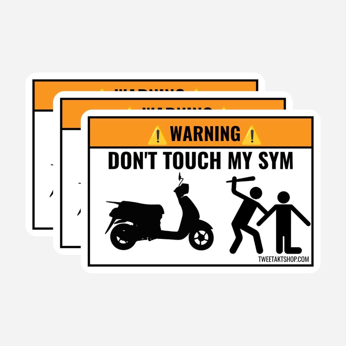3x Don't Touch My SYM Stickers – hoofdafbeelding van de sticker