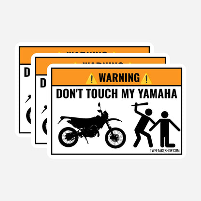 3x Don't Touch My Yamaha Stickers – hoofdafbeelding van de sticker