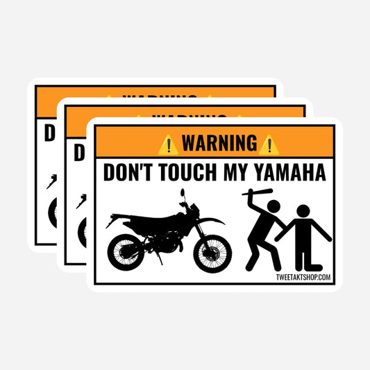 3x Don't Touch My Yamaha Stickers – hoofdafbeelding van de sticker