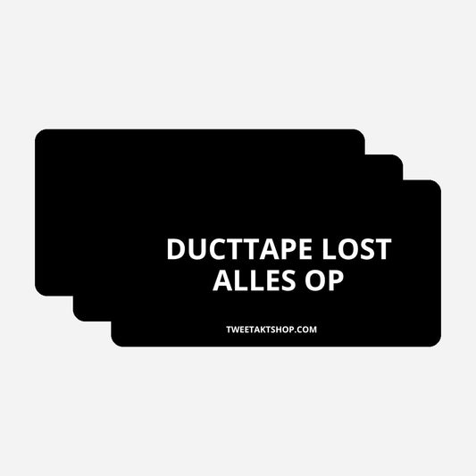3x Ducttape lost alles op Bumperstickers – hoofdafbeelding van de set