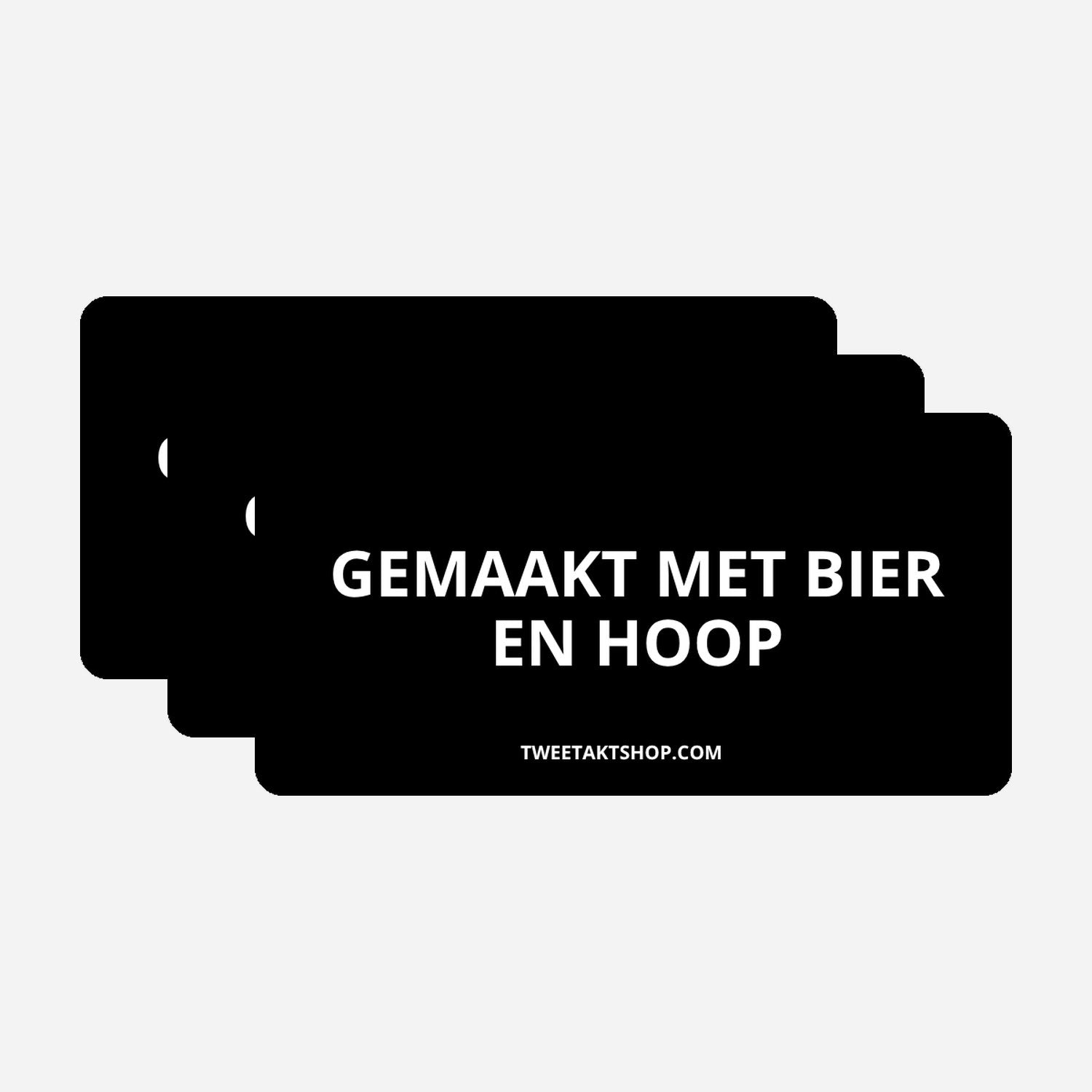 3x Gemaakt met bier en hoop Bumperstickers – hoofdafbeelding van de set