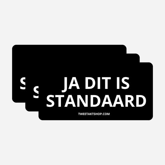 3x Ja dit is standaard Bumperstickers – hoofdafbeelding van de set