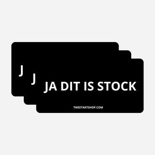3x Ja dit is stock Bumperstickers