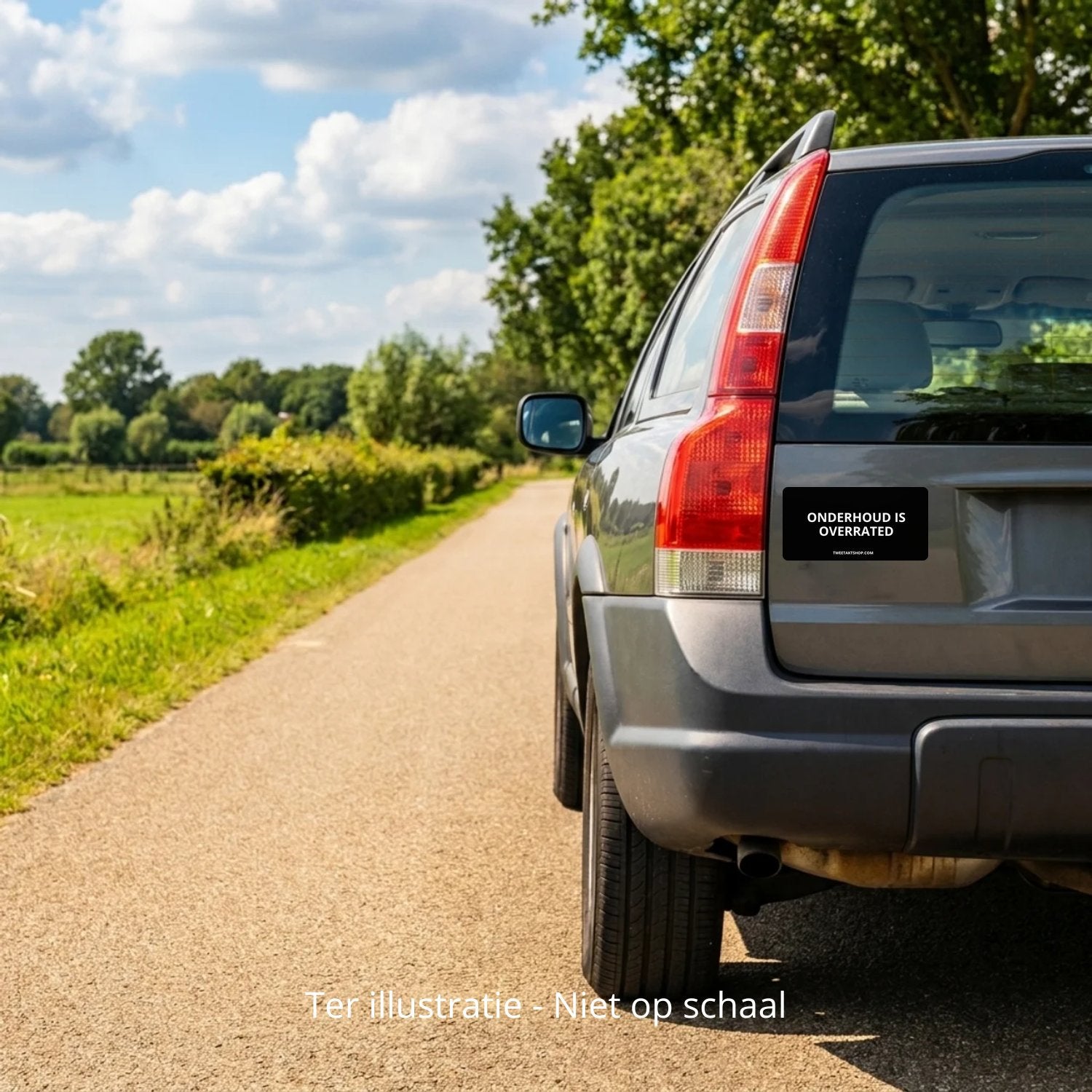 3x Onderhoud is overrated Bumperstickers – detail van de tekst