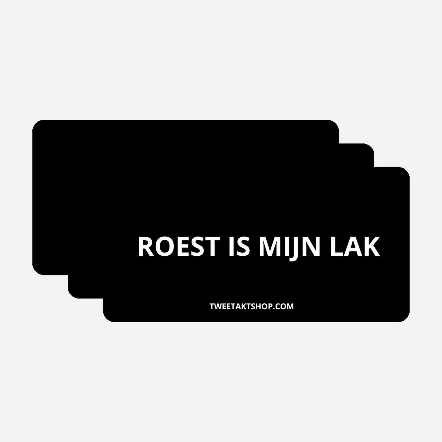 3x Roest is mijn lak Bumperstickers – hoofdafbeelding van de set