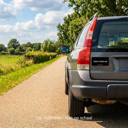 3x Roest is mijn lak Bumperstickers – detail van de tekst