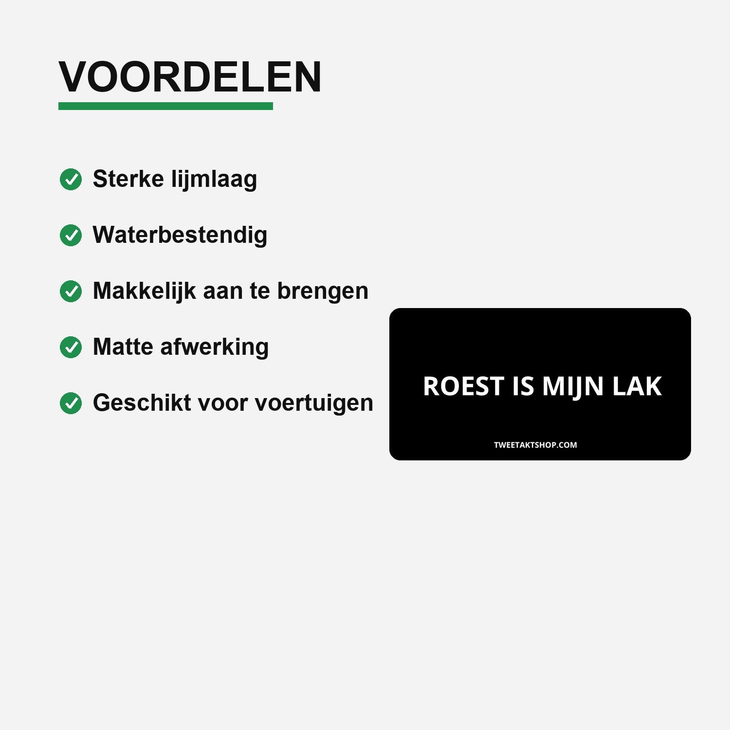 3x Roest is mijn lak Bumperstickers – gebruiksvoorbeeld