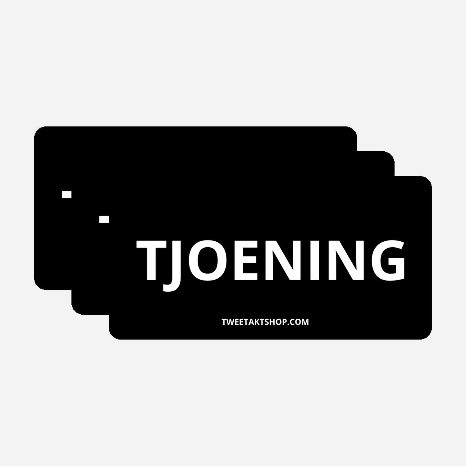 3x Tjoening Bumperstickers – hoofdafbeelding van de set