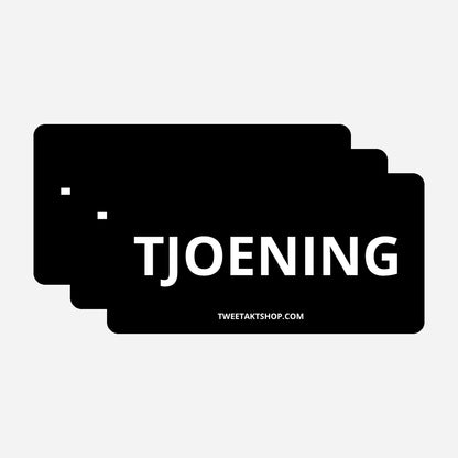 3x Tjoening Bumperstickers – hoofdafbeelding van de set