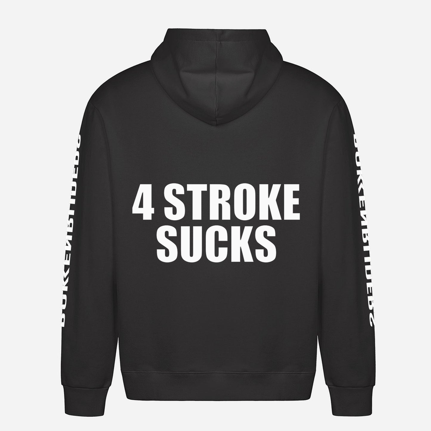 4-Stroke Sucks Hoodie – achterkant met grote rugprint