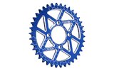 Achtertandwiel Yamaha DT 50 LC Portugal 38T - 420 Alu blauw