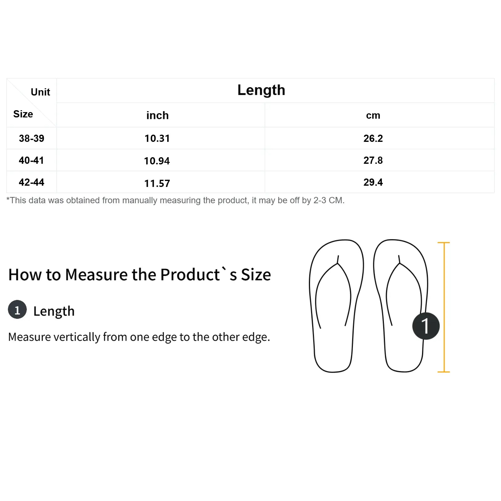 Gepersonaliseerde Slippers met Eigen Voertuig – maattabel voor de slippers