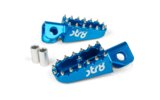 Voetsteunen Str8 MX Evo Derbi CNC blauw