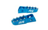 Passenger voetsteunen Str8 MX Evo Derbi CNC blauw