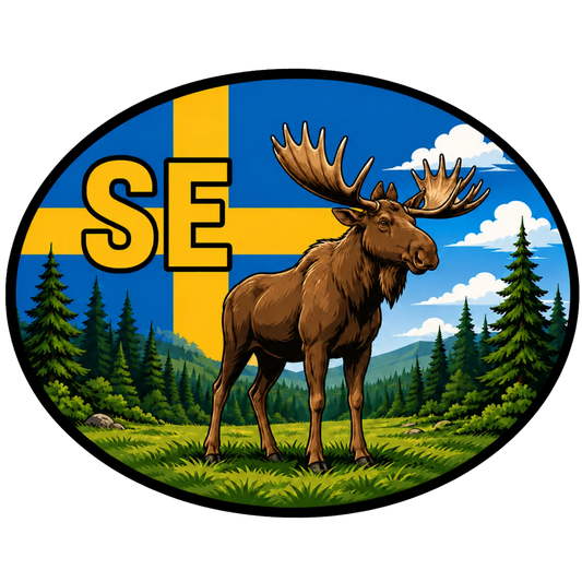 Eland Sticker – Scandinavische Voertuigsticker – hoofdafbeelding van de sticker