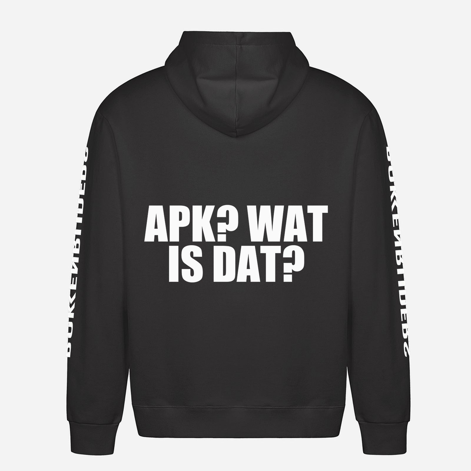 APK Wat Is Dat Hoodie – achterkant met grote rugprint