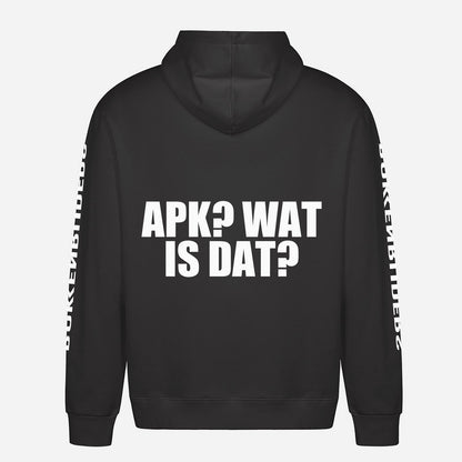 APK Wat Is Dat Hoodie – achterkant met grote rugprint