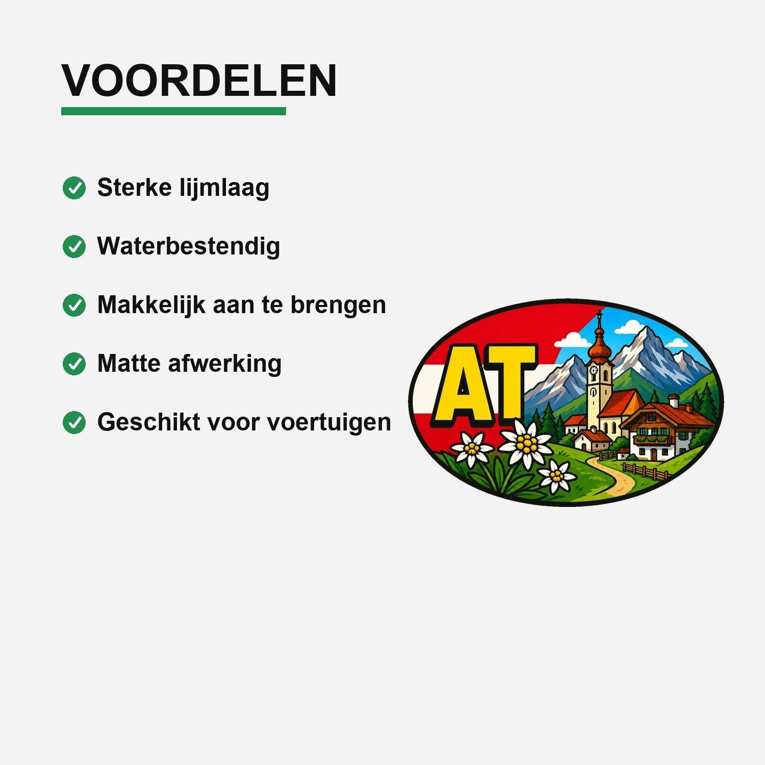 AT Landcode Sticker Oostenrijk – Hallstatt – gebruiksvoorbeeld