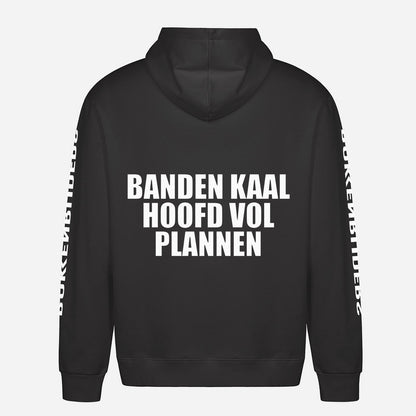 Banden Kaal Hoofd Vol Plannen Hoodie – achterkant met grote rugprint