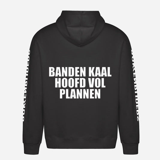 Banden Kaal Hoofd Vol Plannen Hoodie – achterkant met grote rugprint