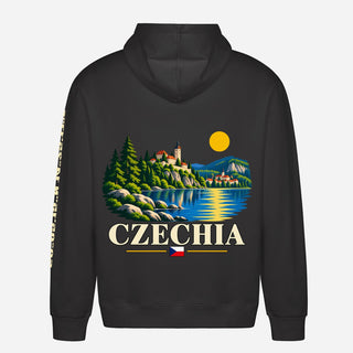 Felpa con cappuccio Cechia – borgo sul lago