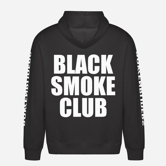 Black Smoke Club Hoodie – achterkant met grote rugprint