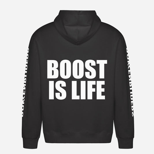 Boost Is Life Hoodie – achterkant met grote rugprint