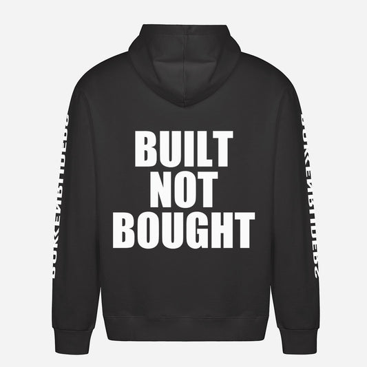 Built Not Bought Hoodie – achterkant met grote rugprint