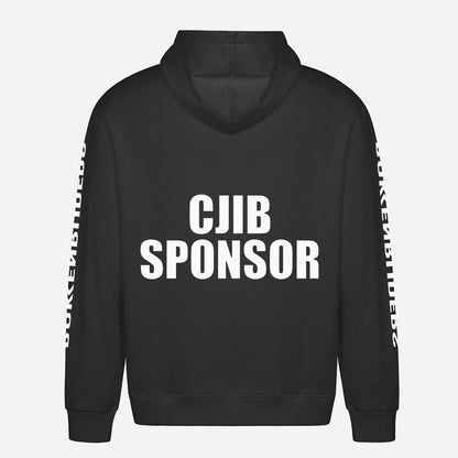 CJIB Sponsor Hoodie – achterkant met grote rugprint