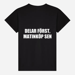 Delar först, matinköp sen T-shirt