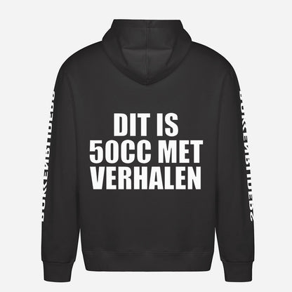 Dit Is 50cc Met Verhalen Hoodie – achterkant met grote rugprint