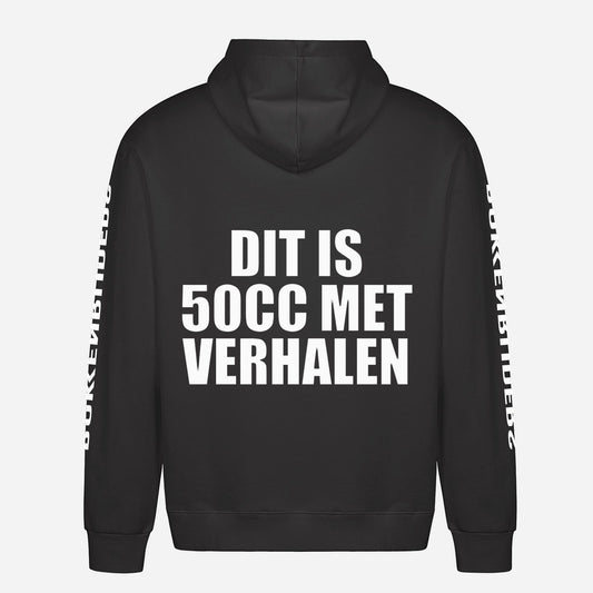 Dit Is 50cc Met Verhalen Hoodie – achterkant met grote rugprint