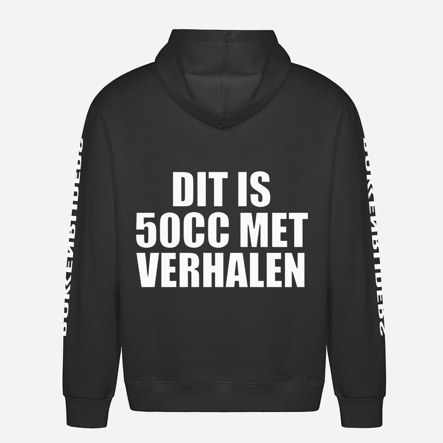 Dit Is 50cc Met Verhalen Hoodie – achterkant met grote rugprint
