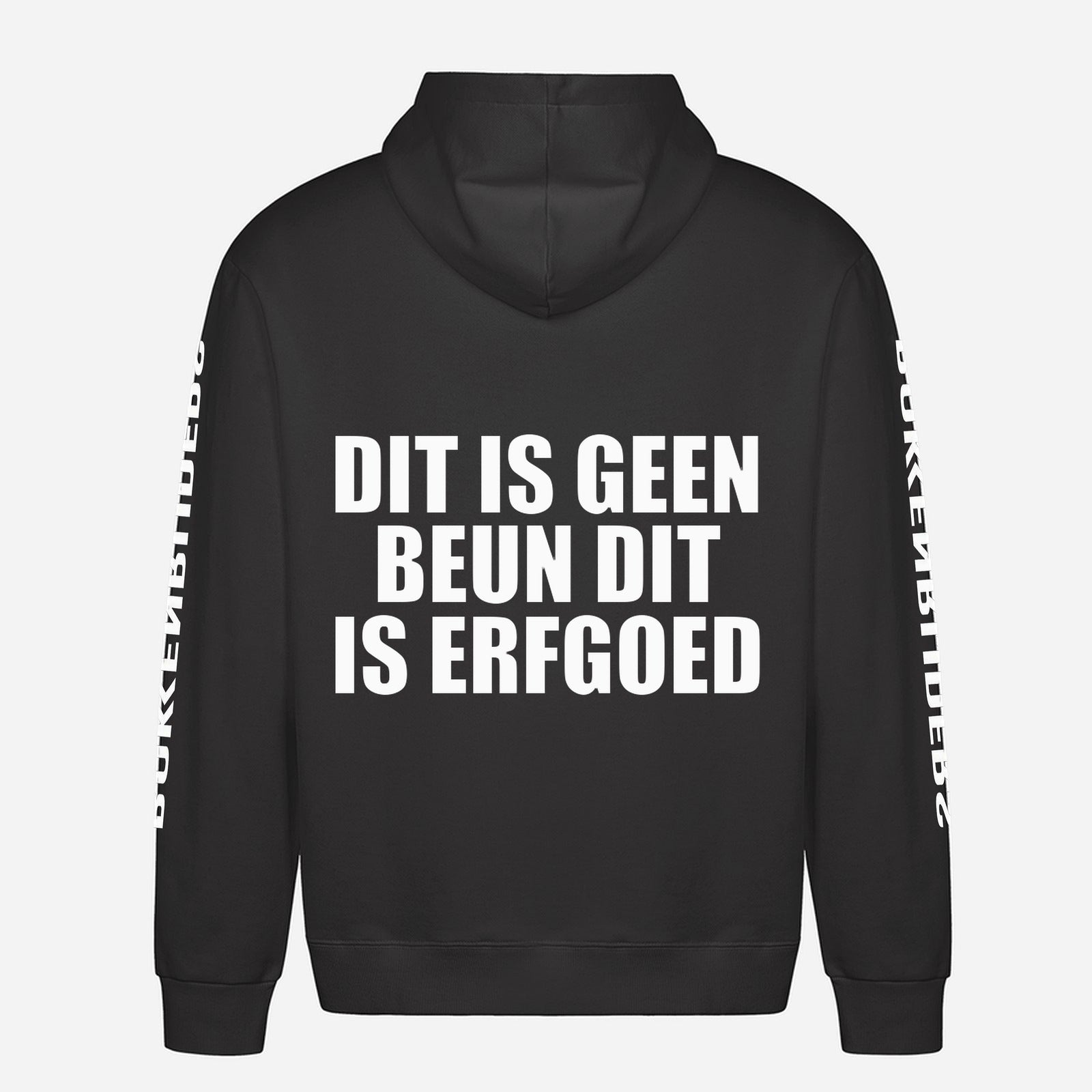 Dit Is Geen Beun Dit Is Erfgoed Hoodie – achterkant met grote rugprint
