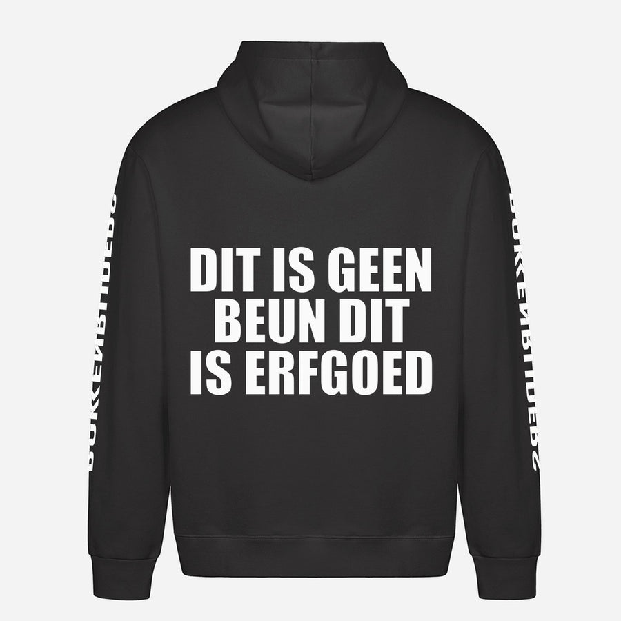 Dit Is Geen Beun Dit Is Erfgoed Hoodie – achterkant met grote rugprint