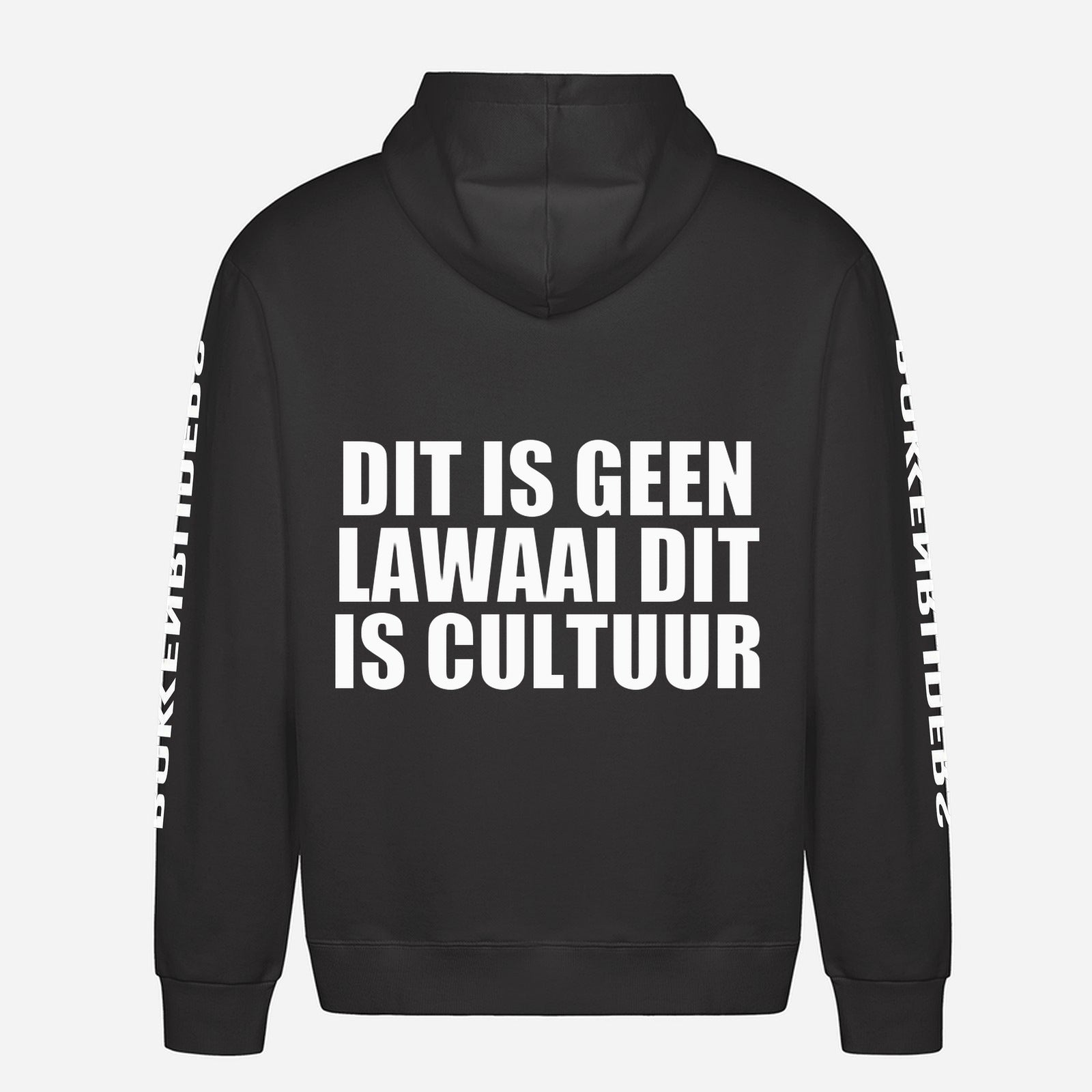 Dit Is Geen Lawaai Dit Is Cultuur Hoodie – achterkant met grote rugprint