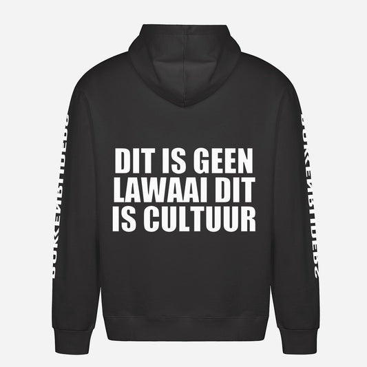 Dit Is Geen Lawaai Dit Is Cultuur Hoodie – achterkant met grote rugprint
