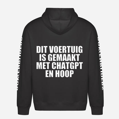 Dit Voertuig Is Gemaakt Met ChatGPT En Hoop Hoodie – achterkant met grote rugprint