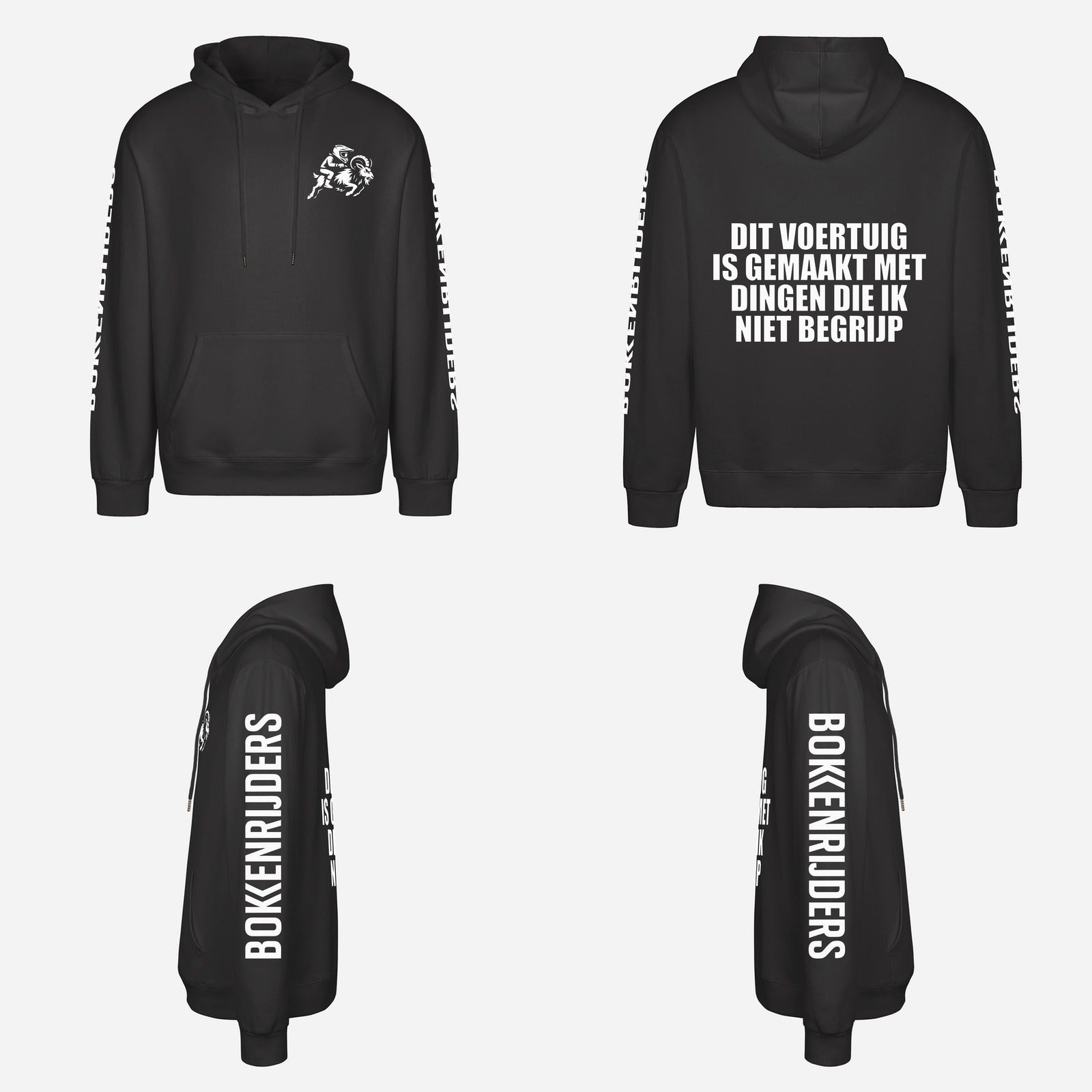 Dit Voertuig Is Gemaakt Met Dingen Die Ik Niet Begrijp Hoodie – overzicht van de hoodie