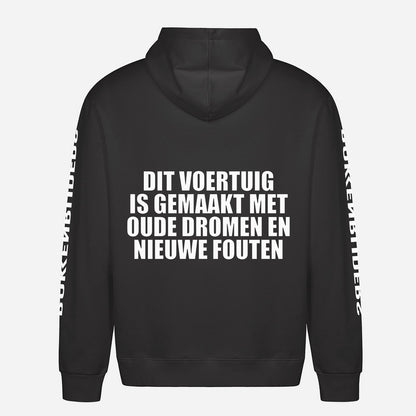 Dit Voertuig Is Gemaakt Met Oude Dromen En Nieuwe Fouten Hoodie – achterkant met grote rugprint