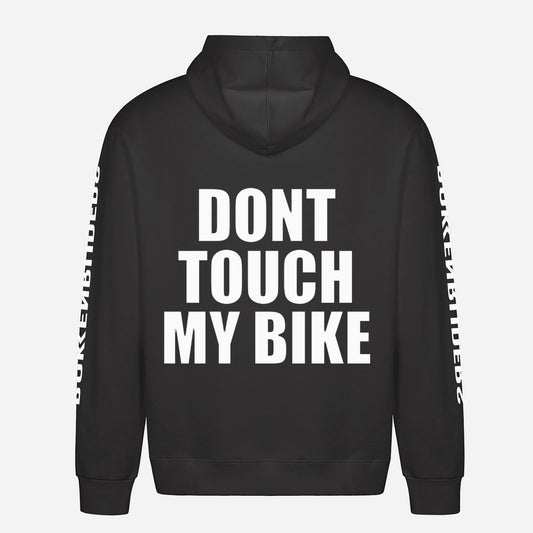 Don't Touch My Bike Hoodie – achterkant met grote rugprint