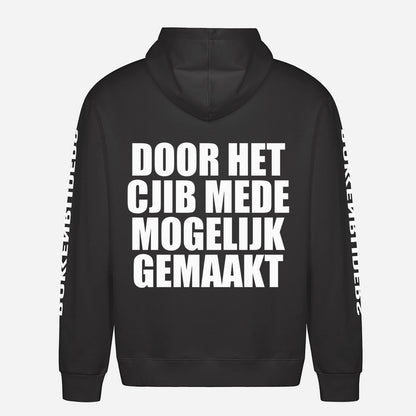 Door Het CJIB Mede Mogelijk Gemaakt Hoodie – achterkant met grote rugprint