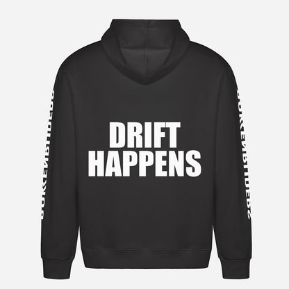 Drift Happens Hoodie – achterkant met grote rugprint
