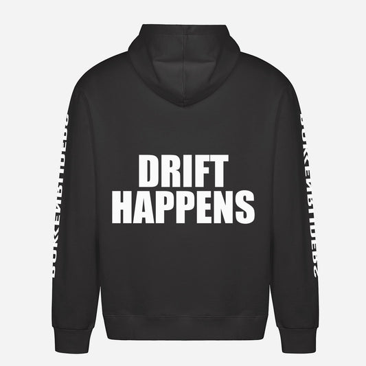 Drift Happens Hoodie – achterkant met grote rugprint