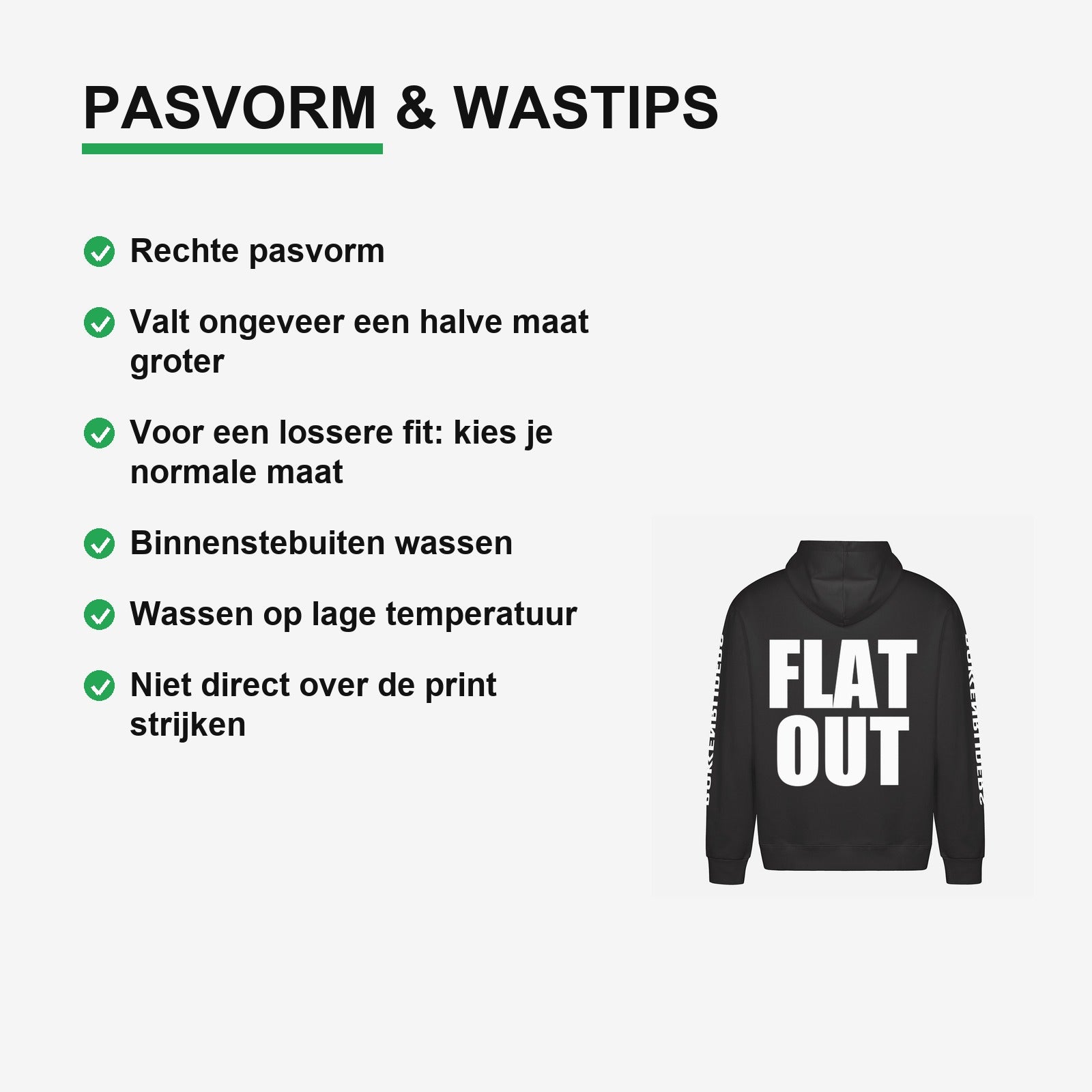 Flat Out Hoodie – materiaal van dichtbij