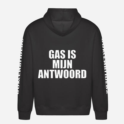 Gas Is Mijn Antwoord Hoodie – achterkant met grote rugprint