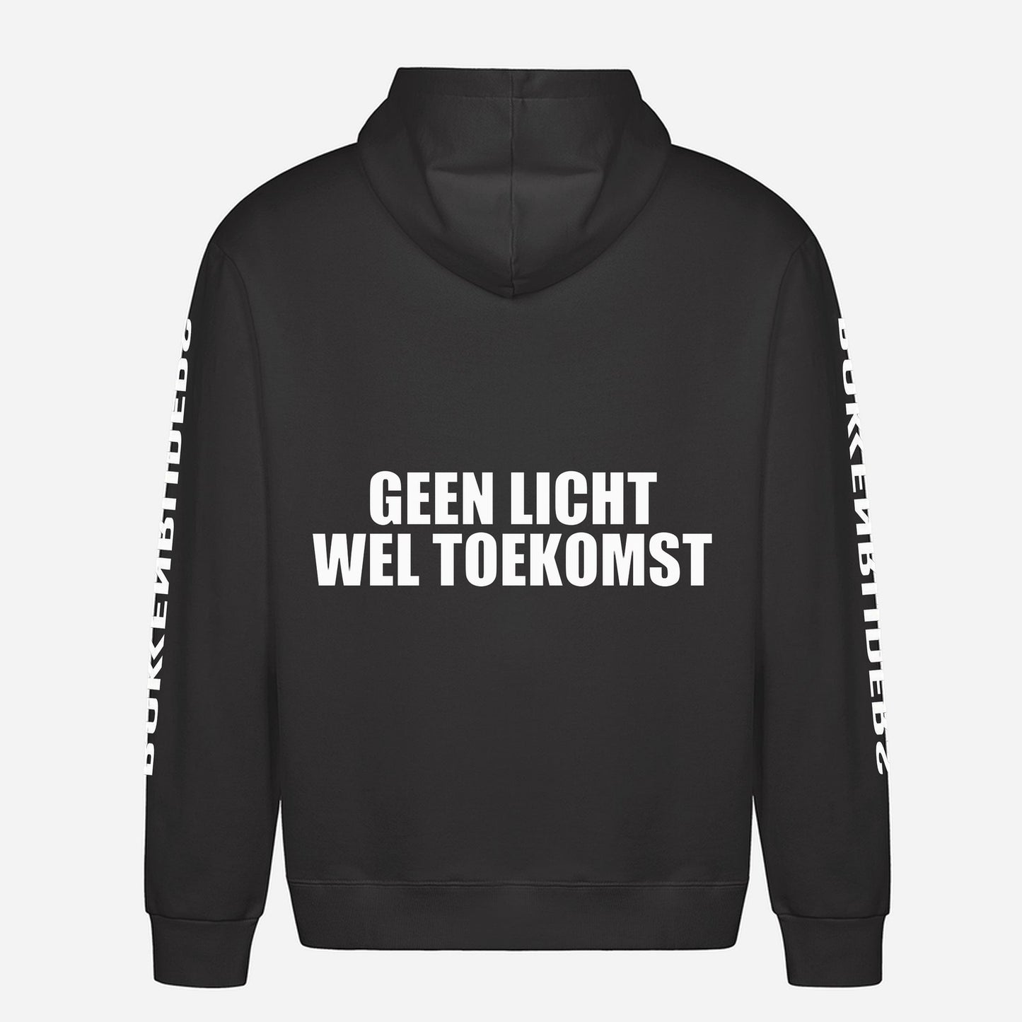 Geen Licht Wel Toekomst Hoodie – achterkant met grote rugprint