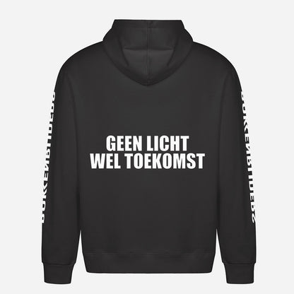 Geen Licht Wel Toekomst Hoodie – achterkant met grote rugprint