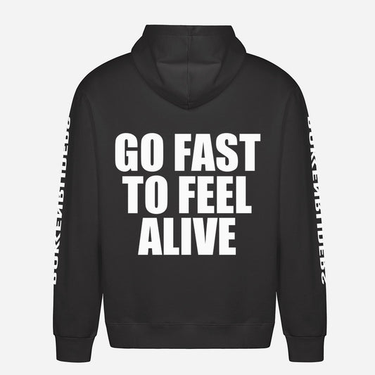 Go Fast To Feel Alive Hoodie – achterkant met grote rugprint